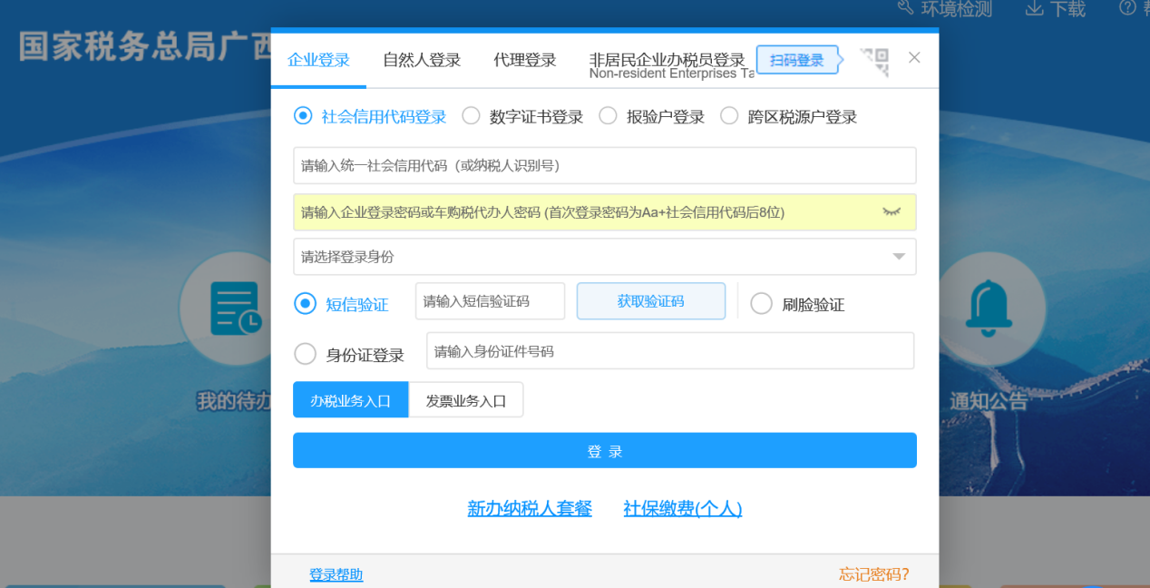 广西省电子税务局新版登录知识点